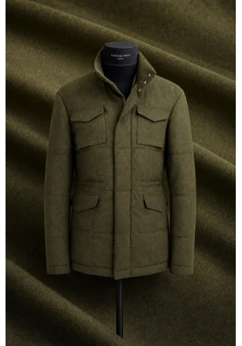Parka matelassée vert kaki — sur mesure — Costume Privé Paris