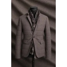 Veste matelassée marron — sur mesure — Costume Privé Paris