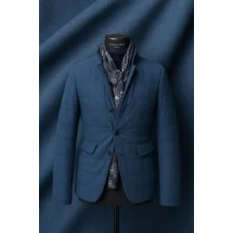 Veste matelassée bleu — sur mesure — Costume Privé Paris