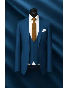 Costume mariage bleu intense