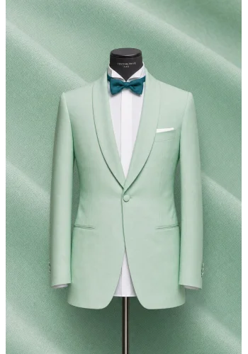 Costume mariage vert menthol — sur mesure — Costume Privé Paris