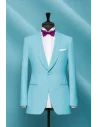 Costume mariage bleu turquoise — sur mesure — Costume Privé Paris