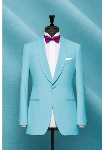 Costume mariage bleu turquoise — sur mesure — Costume Privé Paris
