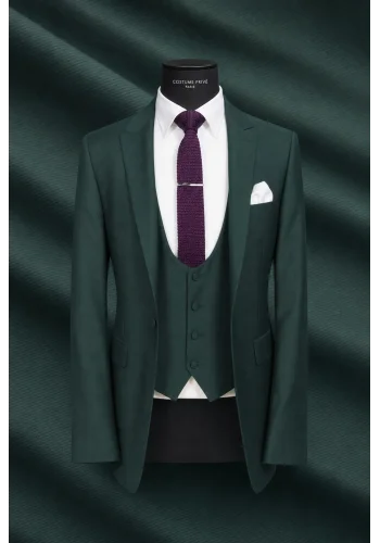 Costume mariage vert olive — sur mesure — Costume Privé Paris