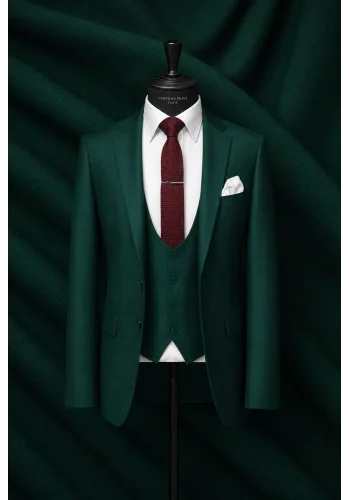 Costume mariage vert sapin — sur mesure — Costume Privé Paris