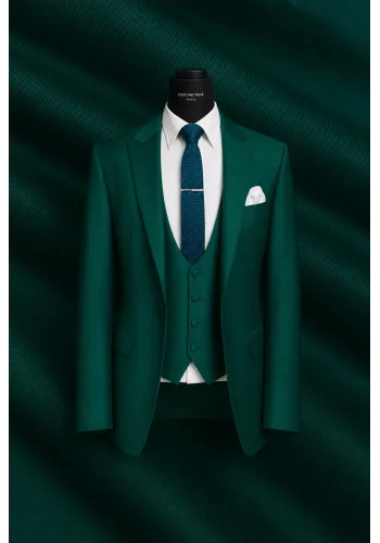 Costume mariage vert intense — sur mesure — Costume Privé Paris
