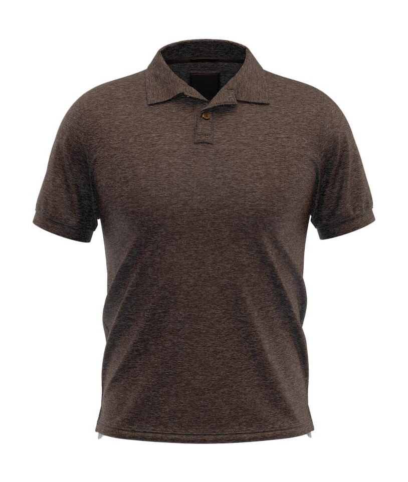 Pull polo manche courte marron