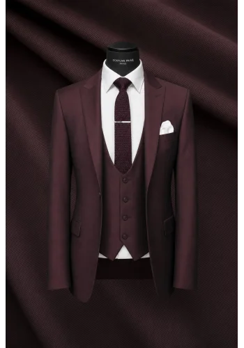 Costume mariage bordeaux — sur mesure — Costume Privé Paris