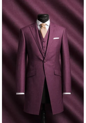 Redingote rose fuchsia — sur mesure — Costume Privé Paris