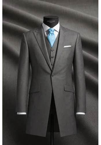 Redingote gris moyen — sur mesure — Costume Privé Paris