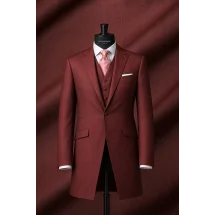 Redingote bordeaux — sur mesure — Costume Privé Paris