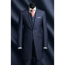 Redingote bleu — sur mesure — Costume Privé Paris