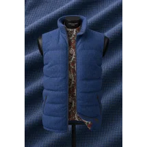Doudoune Flanelle bleu — sur mesure — Costume Privé Paris