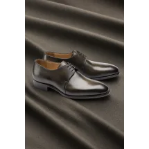 Chaussures derby vert patiné — sur mesure — Costume Privé Paris