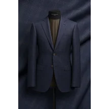Costume bleu prince de galles marron — sur mesure — Costume Privé Paris