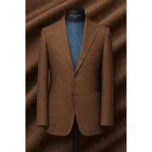 Veste marron orange sport — sur mesure — Costume Privé Paris