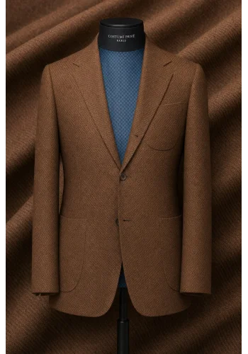 Veste marron orange sport — sur mesure — Costume Privé Paris