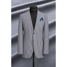 blazer seersucker — sur mesure — Costume Privé Paris