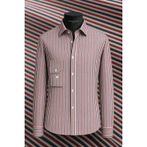 Chemise Rayures Bleu Blanc Rouge — sur mesure — Costume Privé Paris