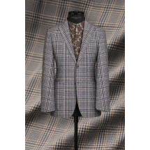 Blazer Bleu prince de Galles — sur mesure — Costume Privé Paris