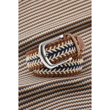 Ceinture Tressée tricolore marron — sur mesure — Costume Privé Paris