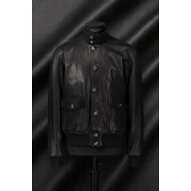 Blouson Cuir noir A1 Cary — sur mesure — Costume Privé Paris