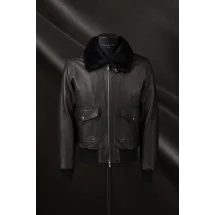 Blouson Cuir Noir G1 Paul — sur mesure — Costume Privé Paris