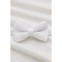 Noeud Papillon Tricot blanc — sur mesure — Costume Privé Paris