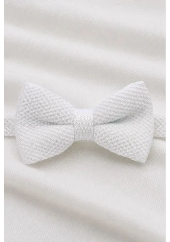 Noeud Papillon Tricot blanc — sur mesure — Costume Privé Paris