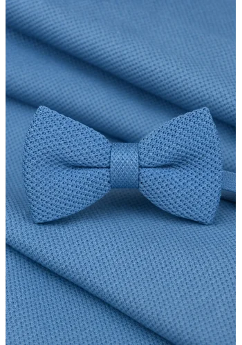 Noeud Papillon Tricot bleu clair — sur mesure — Costume Privé Paris