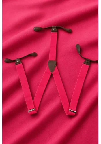 Bretelles rose fuchsia — sur mesure — Costume Privé Paris