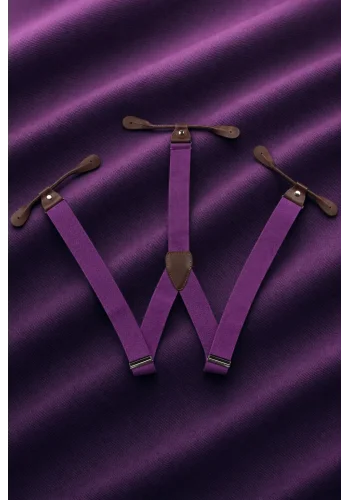 Bretelles violettes — sur mesure — Costume Privé Paris