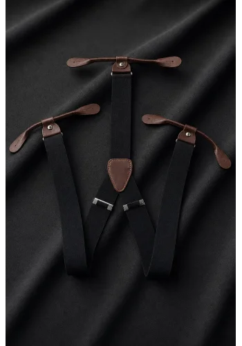 Bretelles noires — sur mesure — Costume Privé Paris