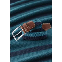 Ceinture Tressée bleu turquoise — sur mesure — Costume Privé Paris