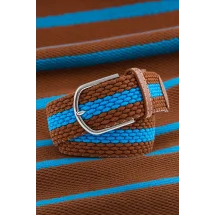 Ceinture Tressée bleu marron — sur mesure — Costume Privé Paris