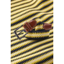 Ceinture Tressée tricolore jaune — sur mesure — Costume Privé Paris