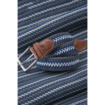 Ceinture Tressée tricolore gris — sur mesure — Costume Privé Paris