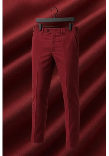 Pantalon chino rouge brique — sur mesure — Costume Privé Paris