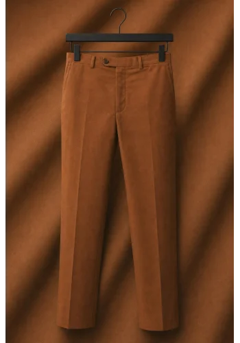 Pantalon chino orange — sur mesure — Costume Privé Paris