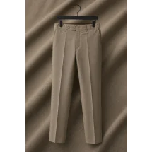 Pantalon chino beige foncé taupe — sur mesure — Costume Privé Paris
