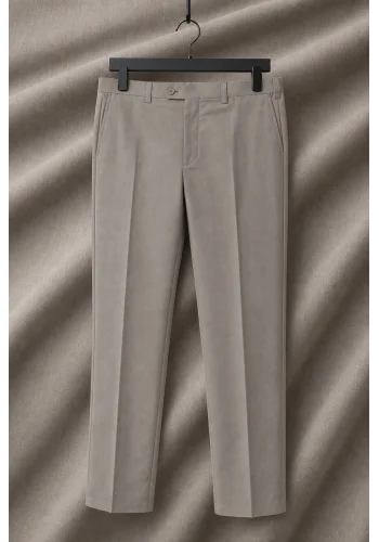 Pantalon chino gris clair mastic — sur mesure — Costume Privé Paris