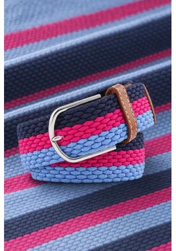 Ceinture Tressée rose bleu — sur mesure — Costume Privé Paris
