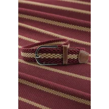 Ceinture Tressée bordeaux beige — sur mesure — Costume Privé Paris
