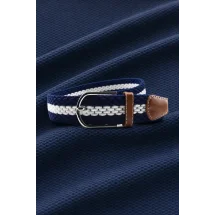 Ceinture Tressée grosse maille bleu — sur mesure — Costume Privé Paris