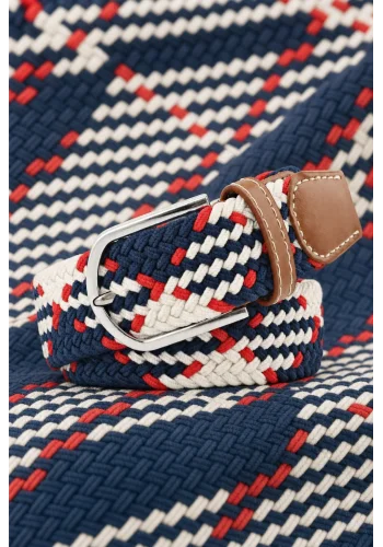 Ceinture Tressée Bleu Blanc Rouge — sur mesure — Costume Privé Paris