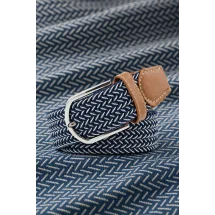 Ceinture Tressée bicolore Bleu Blanc — sur mesure — Costume Privé Paris