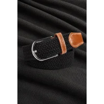 Ceinture Tressée Noir — sur mesure — Costume Privé Paris