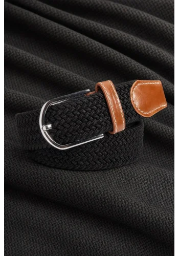 Ceinture Tressée Noir — sur mesure — Costume Privé Paris