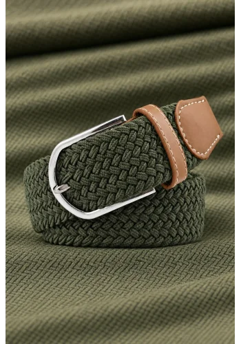Ceinture Tressée Vert — sur mesure — Costume Privé Paris