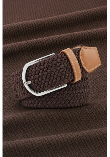 Ceinture Tressée Marron — sur mesure — Costume Privé Paris